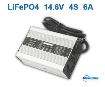 

SuPower LiFePO4 LFP LFE LiFe 4S x3.2V 12V 12.8V 14.6V 6A universal Wall Socket Battery Pack Charger auto-stop AC DC Power Supply