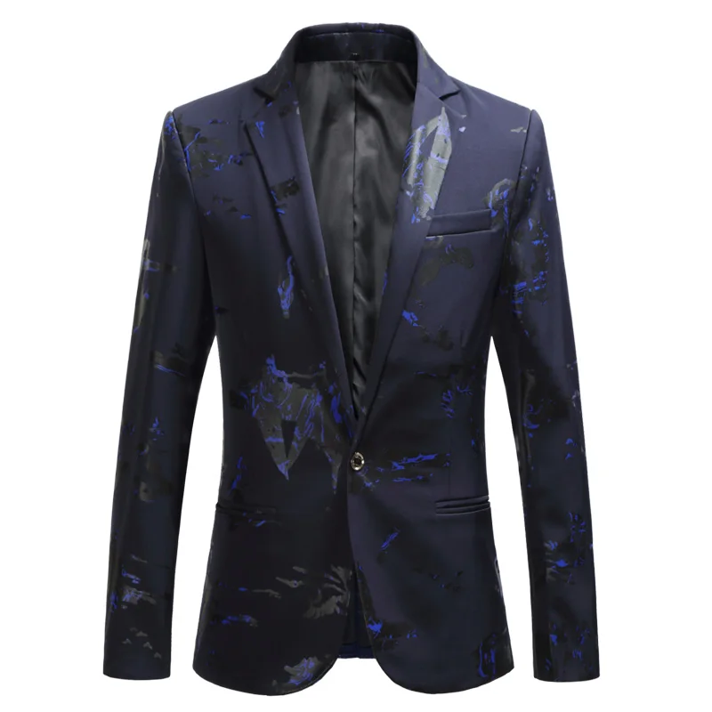 

2019 fashion new men's casual boutique suit / Male print suit blazers jacket dress coat / large size M-6XL