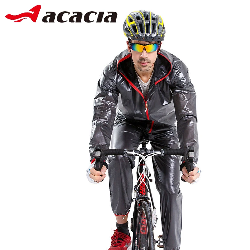 Cycling Raincoat Suits Safety Reflective Bike Bicycle Rainproof Jersey