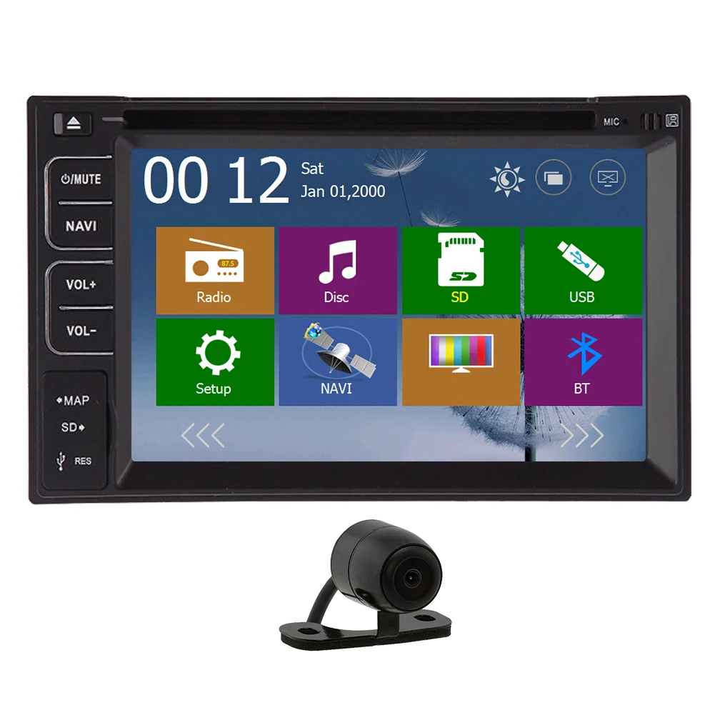 Cheap MP3 Head Unit Auto Car DVD Player Autoradio CAM MP4 PC Steering Wheel Radio GPS Stereo EQ Map Touchscreen Bluetooth 2