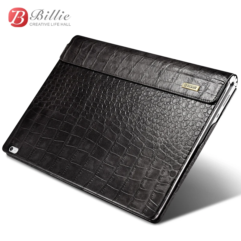 For Microsoft 2018 surface book 2 13.5" Case Crocodile grain Genuine Cowhide Leather Case Cover For Book 2 with stand function