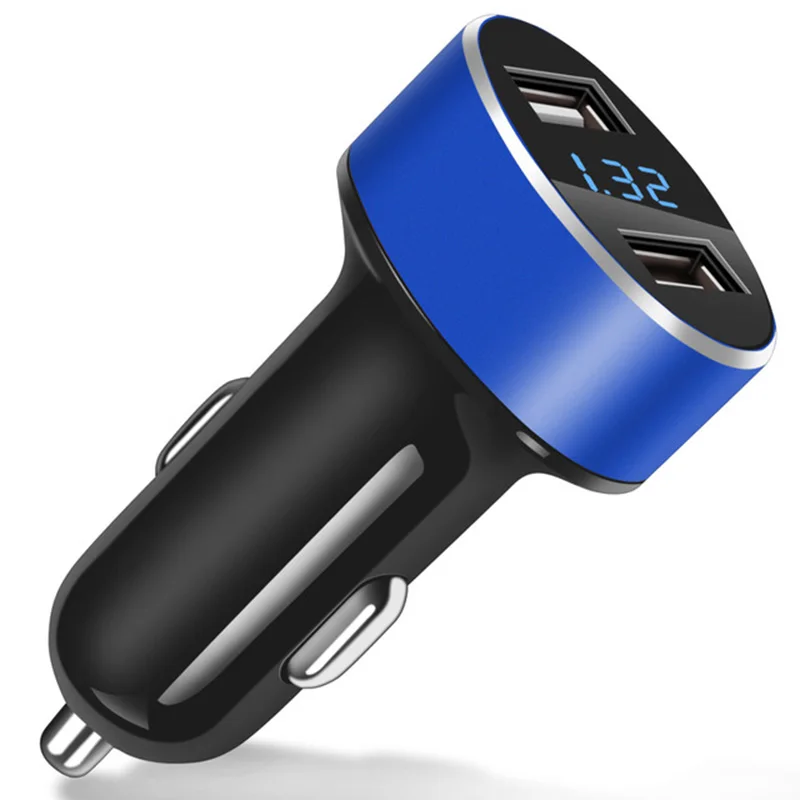 5 V/2A 5 V/1A сдвоенный USB Автомобильное зарядное устройство для сигарет легче 12 V/24 V цифровой светодиодный вольтметр с экраном car