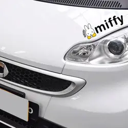 Aliauto Miffy мультфильм автомобиль свет брови Стикеры и наклейка Забавный Интимные аксессуары для Volkswagen Polo Гольф форд фокус Renault opel