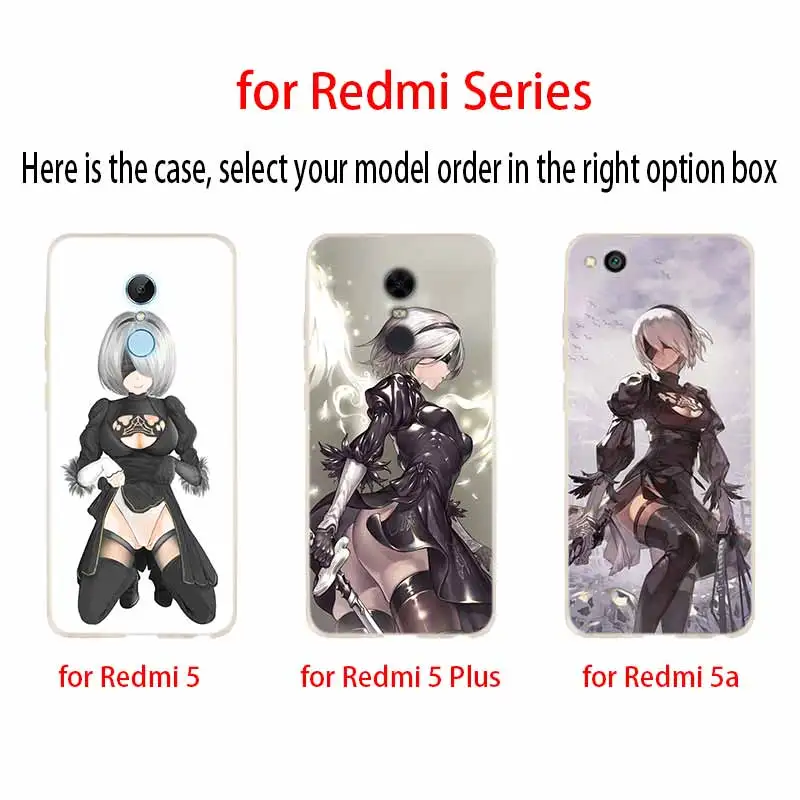 Мягкий силиконовый чехол для Xiaomi Redmi 9a 8a 7a 6a Note 9 8 7 6 5 Pro 9s 8t Модный nier automata|Бамперы| |