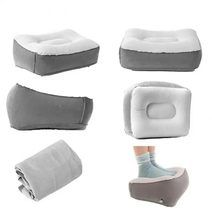 Популярная портативная подушка для путешествий, офиса, дома, для самолета, надувная подушка для ног, аксессуары для путешествий, домашний текстиль, подставка для ног