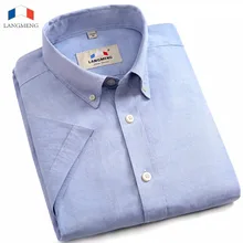 Langmeng 5XL 100% baumwolle männer shirt kurzarm casual shirts mann camisa masculina herren social dress shirt camisas hombre