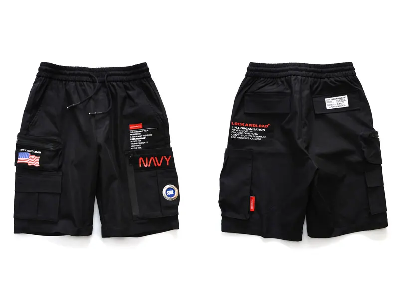 Zipper Multi Pockets Baggy Cargo Shorts 1