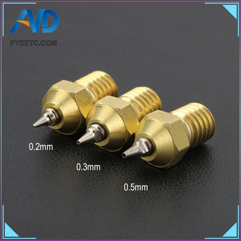 3D طابعة أجزاء 0.2/0.3/0.5 ملليمتر البخاخة فوهة محول مجموعة البخاخة الفوهات محول مع فوهة ل V6 hotend 1.75 ملليمتر خيوط 3D طابعة أجزاء 0.2/0.3/0.5 ملليمتر البخاخة فوهة محول مجموعة البخاخة الفوهات محول مع فوهة ل V6 hotend 1.75 ملليمتر خيوط