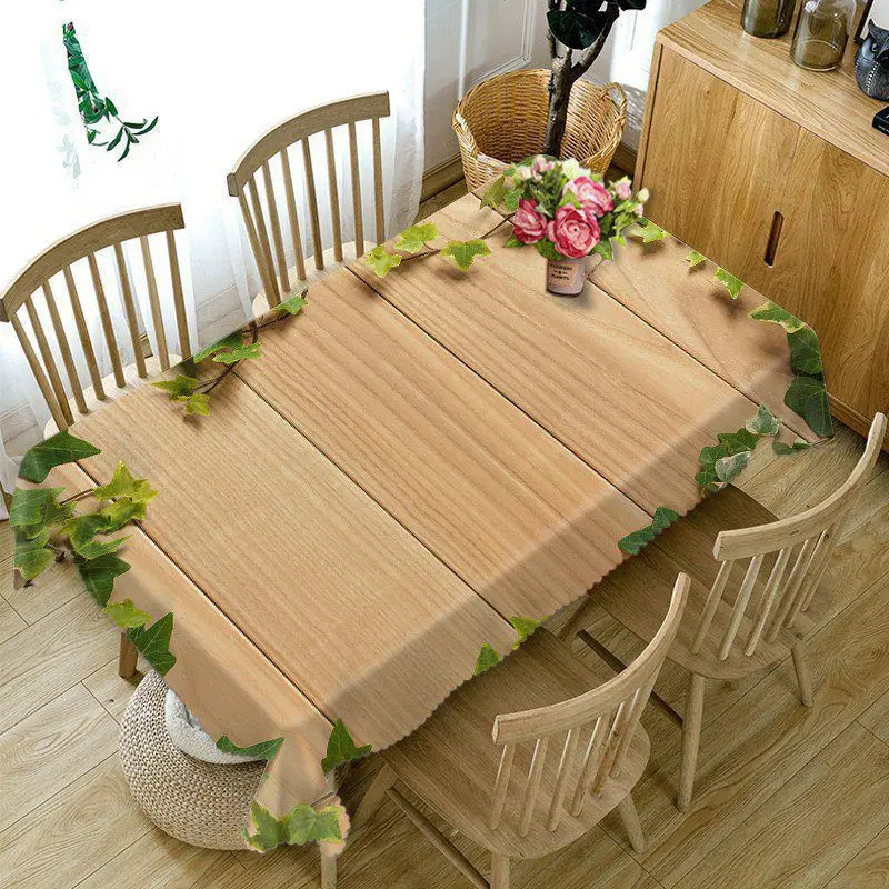 

Digital printing zebra imitation printed wood tablecloth round tablecloth factory direct sales