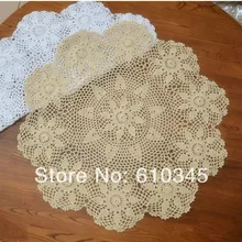 Хлопок ручная работа коврик для стола, вязание крючком, большой коврик для стола, подставка 55X55 см 6 шт./партия