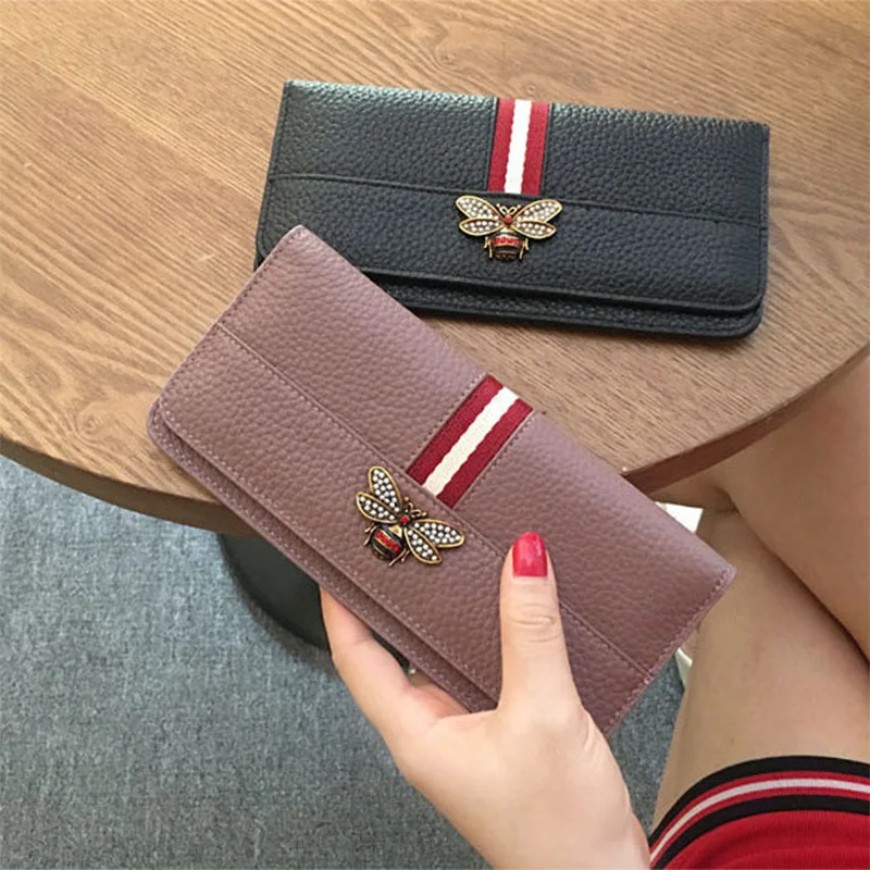 

Brand Genuine Leather Women Purse Fashion Cow Leather Zipper Long Women Wallet Clutch High Quality Card Pocket Standard Wallet