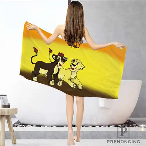 На заказ Simba-Lion-King(1) тряпка для ванной комнаты полотенце s полотенце для лица/банное полотенце для душа Размер s 33x74 см/72x143 см#18-12-16-01-31 - Цвет: Face or Bath Towel