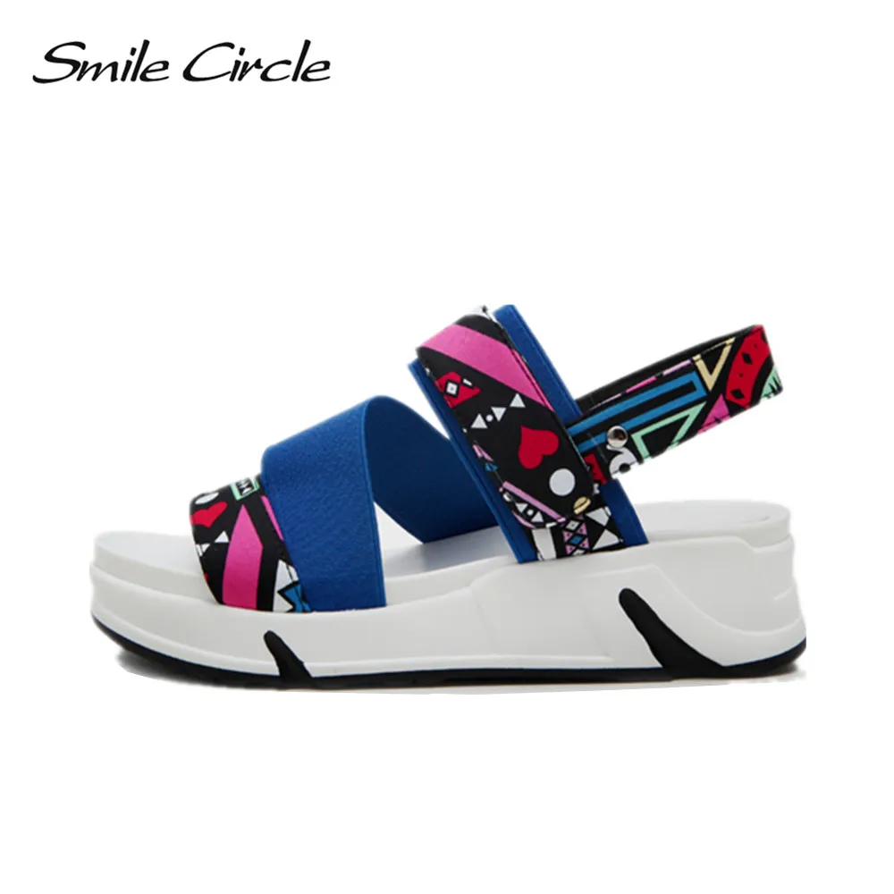 

Smile Circle Summer Sandals For Women Shoes Fashion Flowers Flat Platform Sandals Casual Open Toes Shoes slipper gilr Sandals