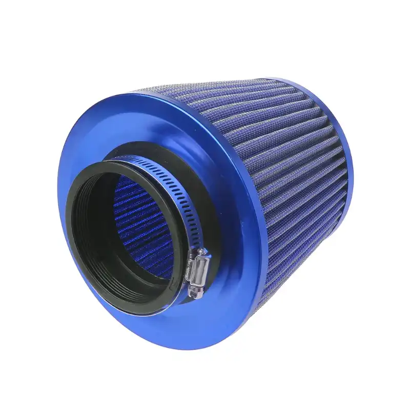 Universal Vehicle Air Intake Chrome Open Top Cone Air Filter Breather 3