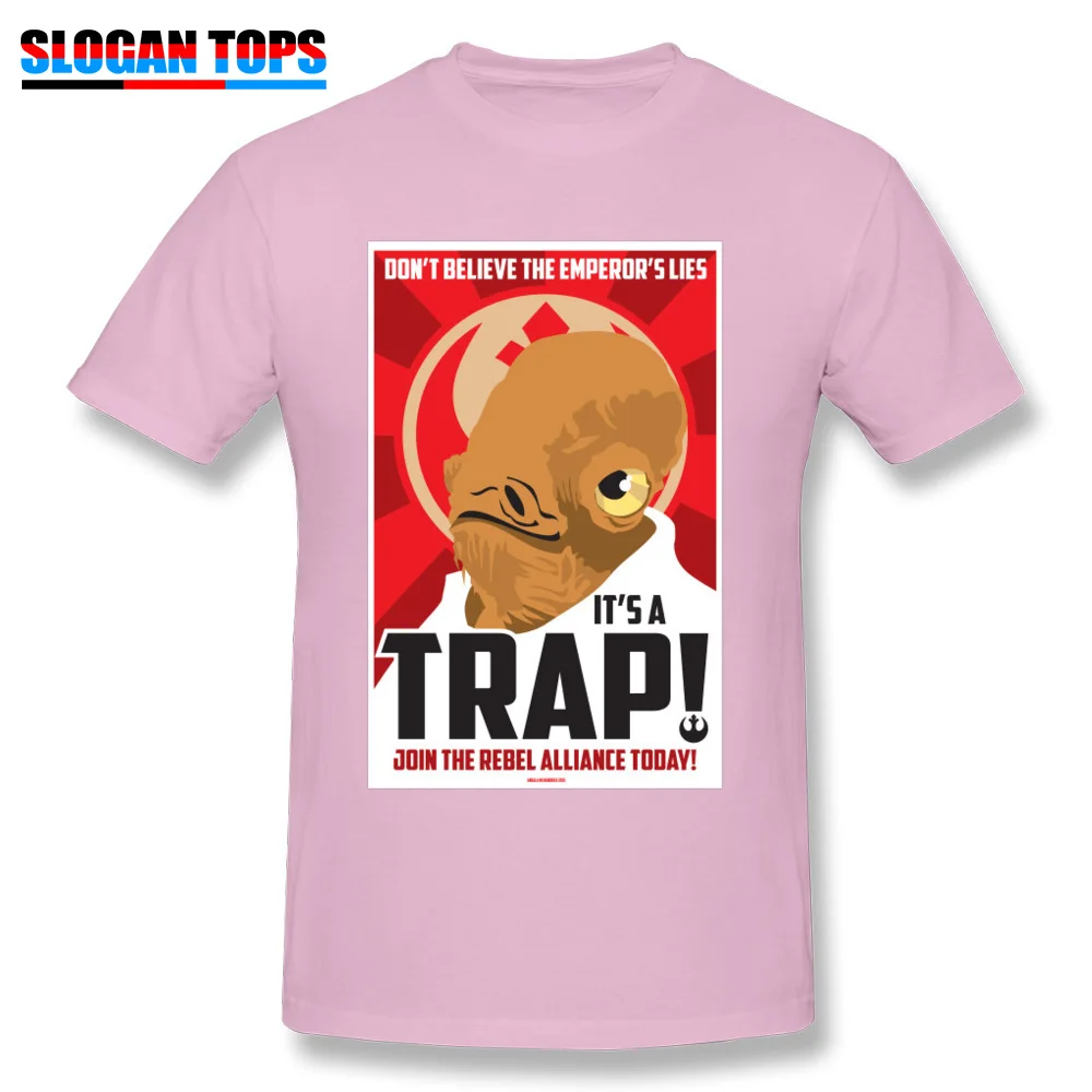 Звездные войны, футболка для мужчин, забавная футболка, Admiral Ackbar Its A Trap, топы, постеры, футболки, хлопок, Мужская одежда, присоединяйтесь к Rebel Alliance - Цвет: Pink