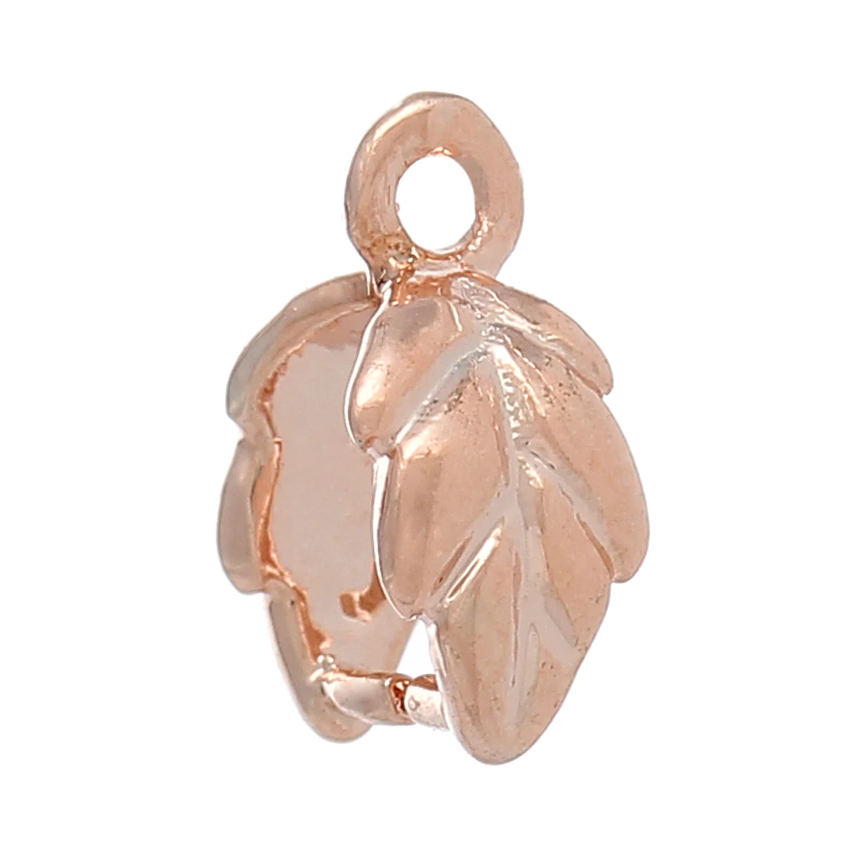 8SEASONS Pinch Clip Bail Beads Findings Leaf rose gold color 9mm x 7mm( 3/8&quot 2/8&quot) 20PCs | Украшения и аксессуары