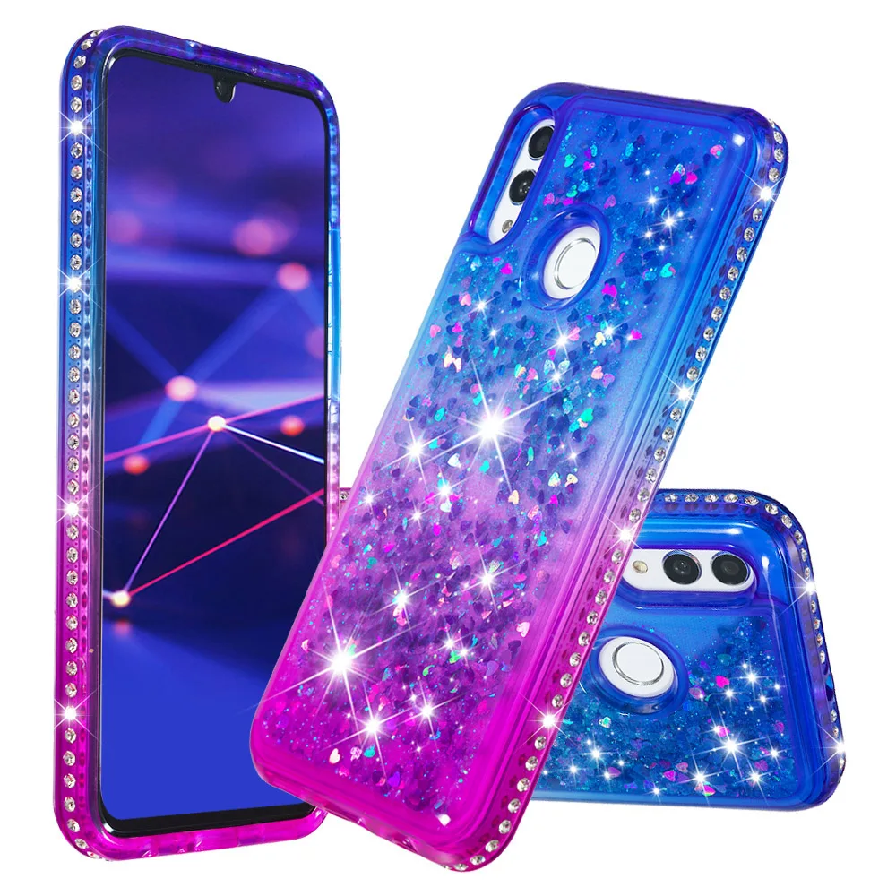 Diamond Glitter Case For Huawei P Smart Plus 2019 Gradient Bling Quicksand Soft Silicone Case for Huawei Honor 10 Lite Cover (13)