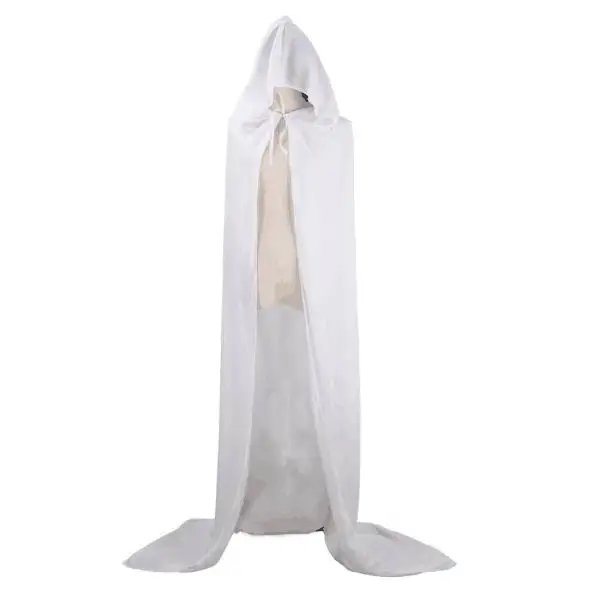 Adult Child Black Velvet Hooded Vampire Cape Cape Halloween Party Cloak Size 60-170 Cosplay Death Gothic Heroic Kids Cloak