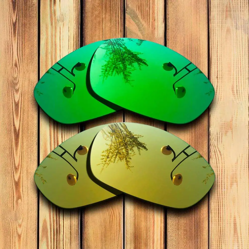 Green -Yellow Mirror Точно вырезать поляризованные Сменные линзы для прямой куртки 2007 солнцезащитных очков Зеленый зеркальное покрытие цвет-выбор - Цвет линз: Green -Yellow Mirror