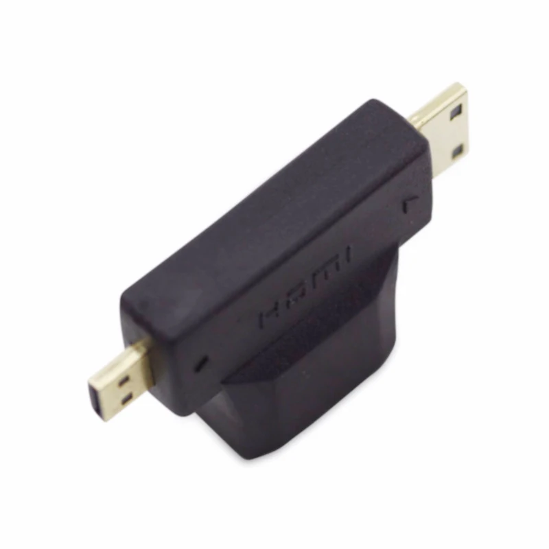 New Multimedia 3 in 1 HDMI Female to Mini Male + Micro Adapter Connector Arrival | Электроника