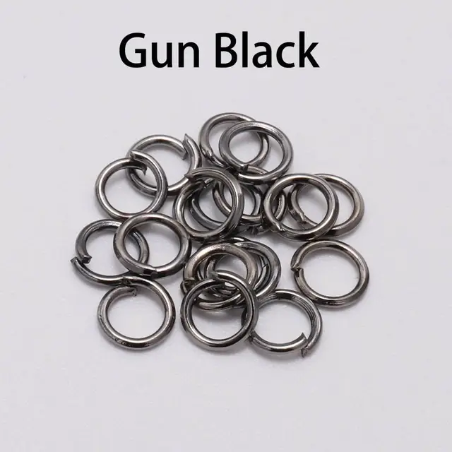 50-200pcs/lot 4 5 6 8 10 mm Jump Rings  Split Rings Connectors For Diy Jewelry Finding Making Accessories Wholesale Supplies Gunblack