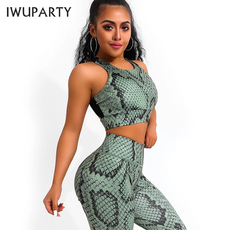 Женский спортивный костюм для занятий йогой IWUPARTY комплект из 2 предметов со