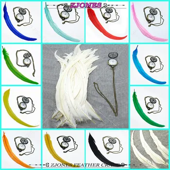 

New Arrival 25~30cm 10-12" 100 pcs/lot Prime Quality Mix Color Rooster Tail Feather Chicken Feather For DIY Craft Art Wholesale