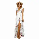 Save 13.58 on Women maxi dresses on the beach loose sexy v-neck ladies Tropical dresses holiday Floral Prints Dresses 2017 new sundress RX1210