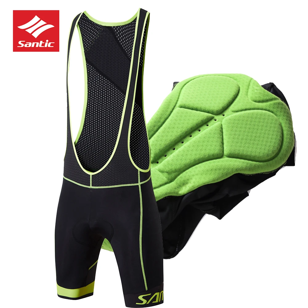 

2018 SANTIC Spring Summer Cycling Bib Shorts 4D Padded Men Cycling Bike Bib Shorts Mesh Base Layer Downhill Sport Riding Shorts