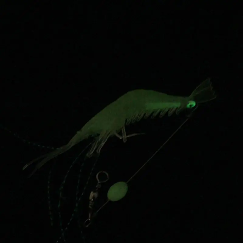 Креветки мягкие приманки пластиковые Swimbait 3 шт./компл. 6 г силиконовая светящаяся