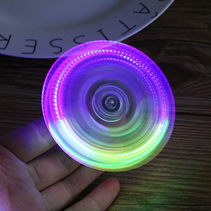 

Luminous LED light Fidget Spinner Hand Top Spinners Glow in Dark Light EDC Figet Spiner Batman Finger Stress Relief Toys