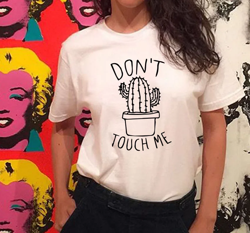 

DON'T TOUGH ME 2019 Summer New Arrivals High Quality Graphic Fashion Female Cotton T-shirt women Funny Short Sleeve Tops Tees