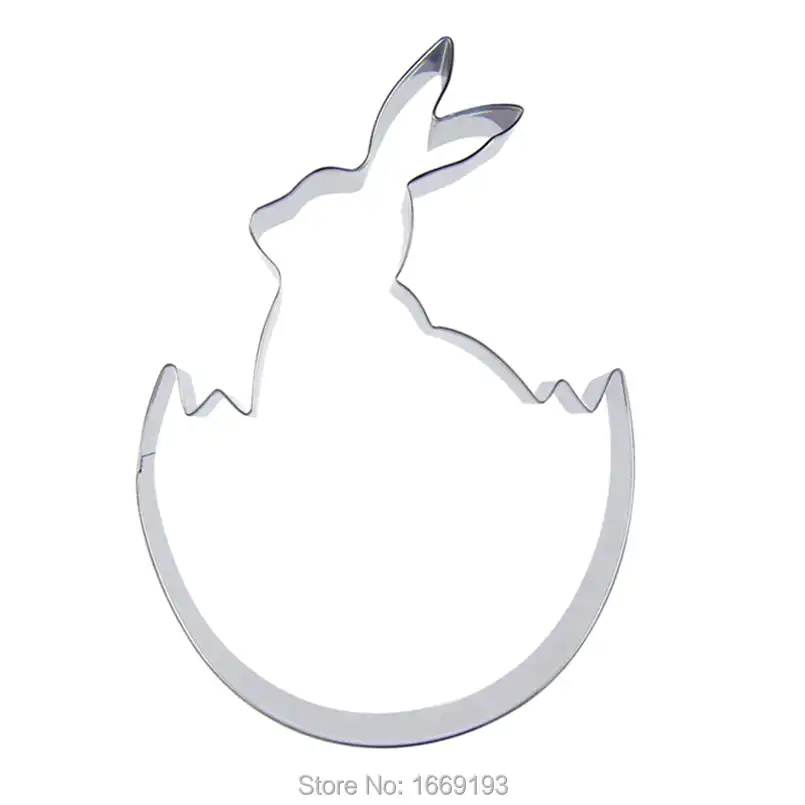 Um coelho nasceu da casca de ovo, ferramentas de cortadores de decoração de bolo de artesanato, moldes de cozimento de biscoito gigante, venda direta