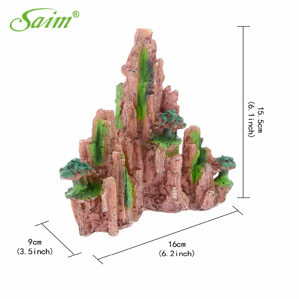 6," украшение аквариума для аквариума, украшения из смолы, украшение для пиков, пещера с рыбами, украшение для аквариума, имитация горного камня, Acuarios