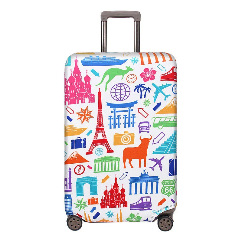 Милый мультяшный багажный чехол для путешествий, эластичный чехол для сумки на колесиках 19-32 дюйма, защитный чехол для багажа 268 - Цвет: Luggage Cover 11