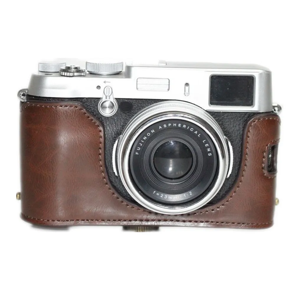 Fuji Fujifilm X100s/X100 X100T bag classic detachable type special case bag Dark Brownin Camera