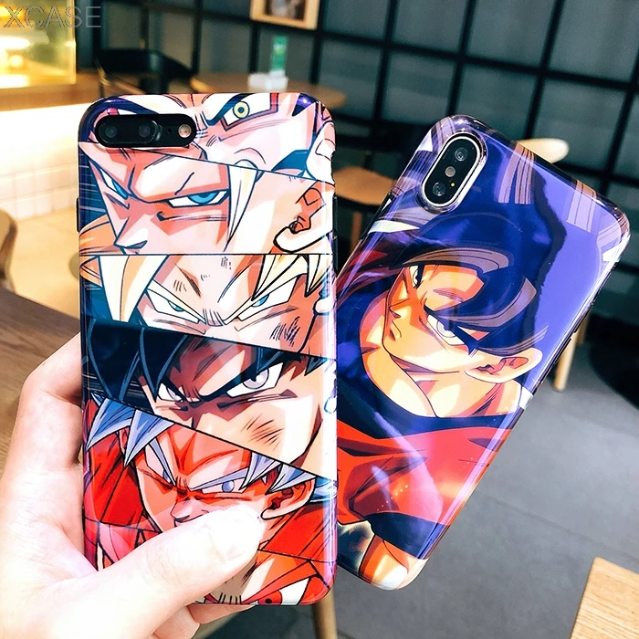 

Cartoon Angry Dragon Ball Super Transformed Big Collection Phone Case for iPhone X XS Max XR 6 6S 7 8 Plus Goku Blu-ray Cover