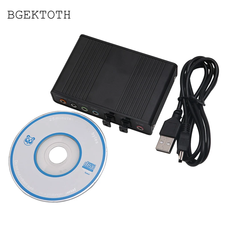 BGEKTOTH USB 5,1 канала Внешний Оптический Аудио волокно Звуковая карта S/PDIF для портативных ПК - изображение