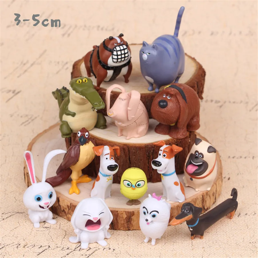 

Cute 14pcs/lot The Secret Life of Pets Snowball Gidget Mel Max Duke Dogs Cats Rabbit PVC Action Figure Toys Juguetes Decoration