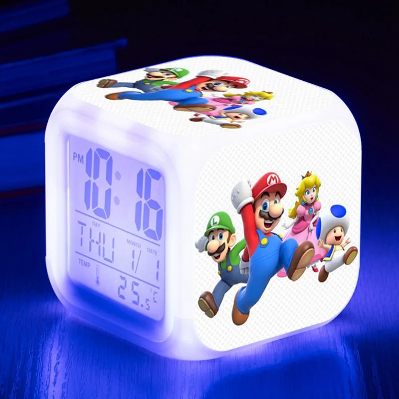 49 Reloj despertador Супер Марио светодиодный цифровой будильник игровой персонаж despertador де cabeceira термометр horloge электронные часы - Цвет: 49