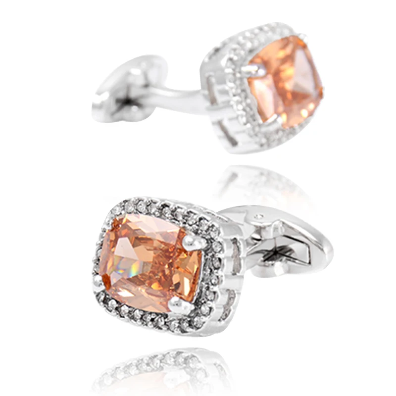 

Mens Unique Exquisite Shiny Crystal Cufflink Suit Wedding Shirt GiftsCopper Gemelos Cuff links Quality Luxury French Cufflinks