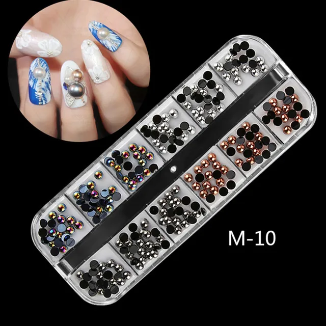 Buy 20 Styles Fashion Studs Rhinestone Sequin Alloy
