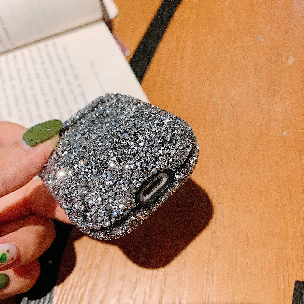 Shiny Rhinestone Case For Apple Airpods Bluetooth Wireless Earphone Korean Bling Powder Case For Airpods Cover Charging Box Case (10)