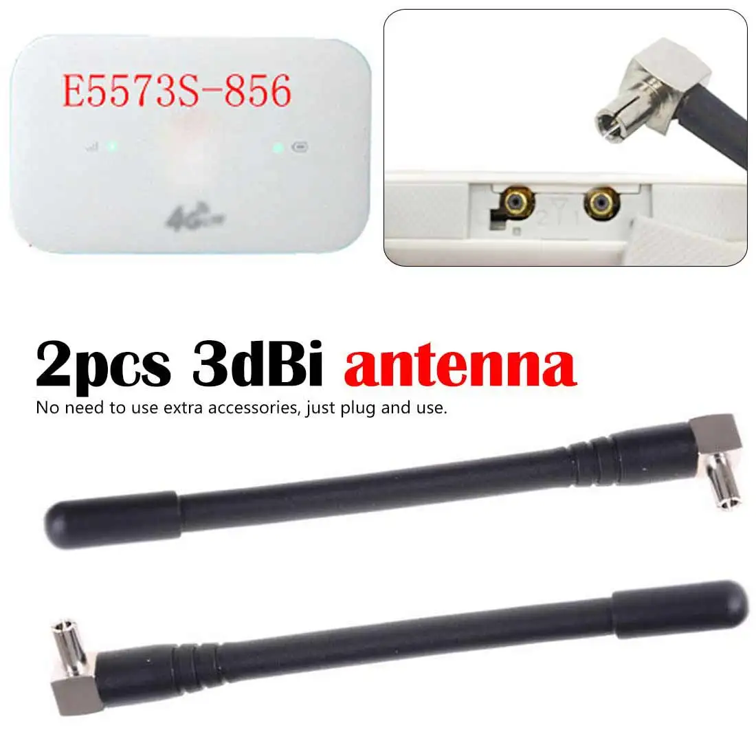 2pcs/lot WiFi 3G 4G antenna TS9 Wireless Router Antenna for Huawei E5573 E8372 for PCI Card USB Wireless Router