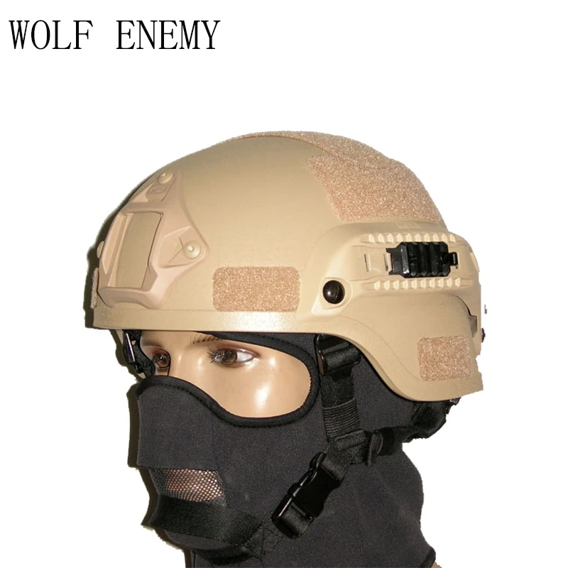 MICH 2000 Style ACH Tactical Helmet with NVG Mount and Side Rail for  Airsoft Paintball Military Helmet 2000 ABS Helmet