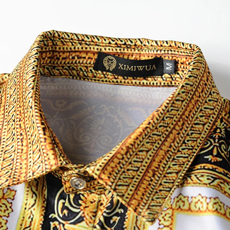 Camisa Masculina новая мужская рубашка модная с 3d принтом длинным рукавом повседневная