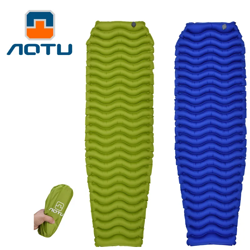 

outdoor camping mat hiking air mattress Inflatable sleeping pad ultralight 1 person camping waterproof mummy sleeping mat