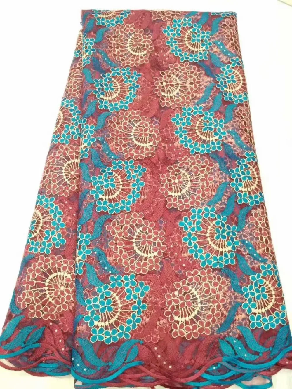 

2019 african cord lace High quality french lace fabric with plenty stones African lace fabric for nigerian Wedding