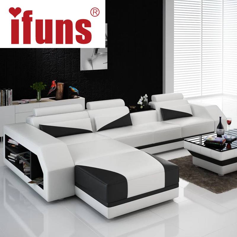 Cheap White Leather Sectional Sofa