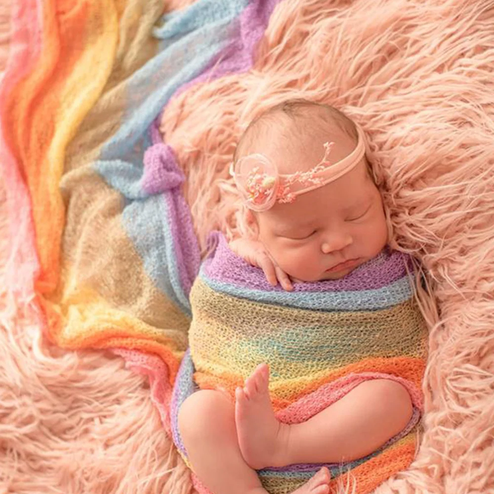 rainbow receiving blanket